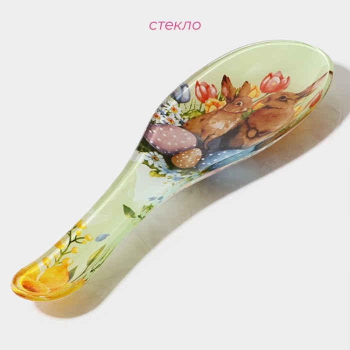 Подставка стеклянная под ложку Доляна «Акварель», 23,5×8,3×1,5 см Подставка стеклянная под ложку Доляна «Акварель», 23,5×8,3×1,5 см