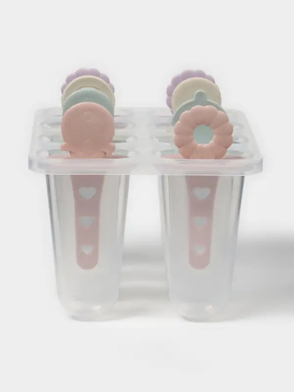 Форма для мороженого Доляна &laquo;Леденец&raquo;, 15&times;12&times;12 см, 8 ячеек, пластик, прозрачная