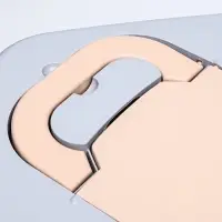 Туалет-домик угловой для кошек, 57&times;46&times;37 см, закрытый, с дверцей, бежевый, серый