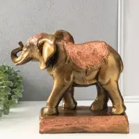 Копилка для денег &laquo;Слон удачи&raquo;, гипс под золото, 32&times;26&times;12 см