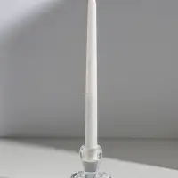 Подсвечник стекло на 1 свечу "Тюльпан на ножке" прозрачный d=2,5 см 6х6х7,5 см