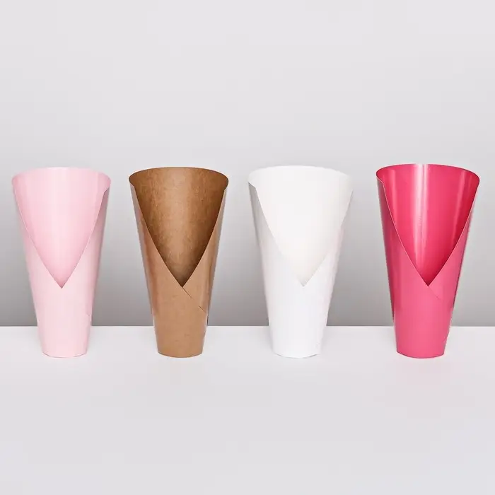 Конус флористический без дна, складной, розовый, 37×31 см Конус флористический без дна, складной, розовый, 37×31 см