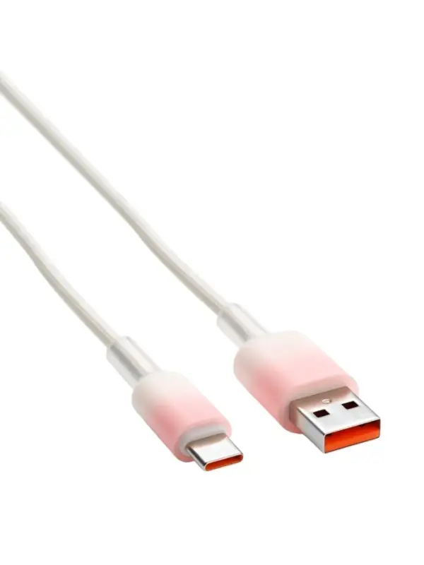 Кабель Type-C-USB, 2 А, 1 м, TPE, белый