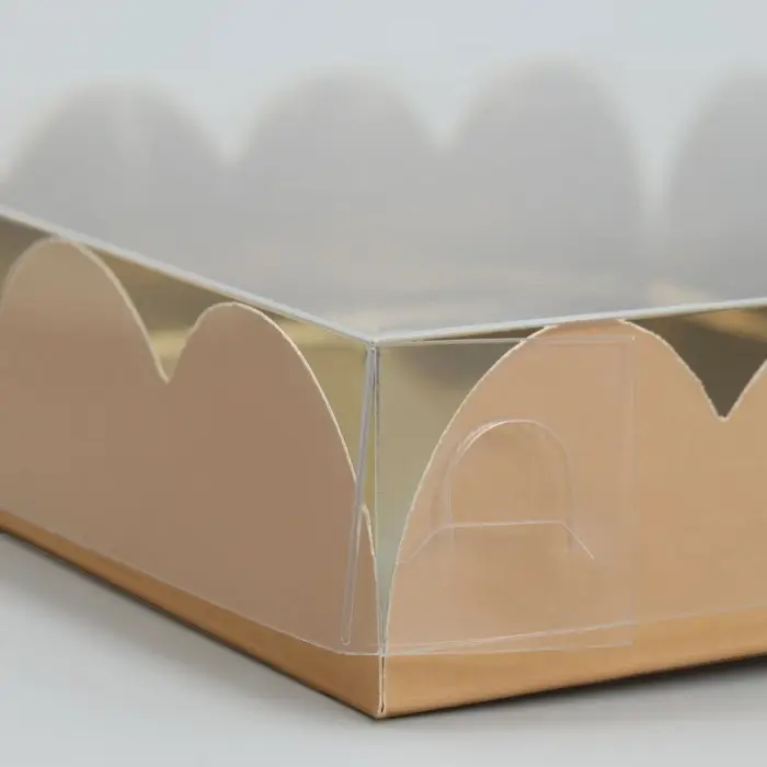 Коробка для печенья, кондитерская упаковка с PVC крышкой, «Игристая», 13 х 13 х 3 см Коробка для печенья, кондитерская упаковка с PVC крышкой, «Игристая», 13 х 13 х 3 см
