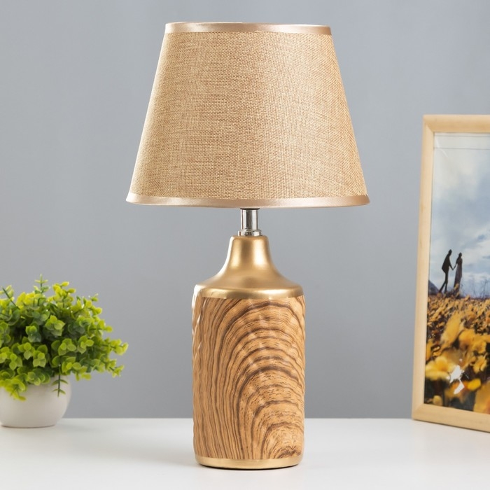 Настольная лампа Настольная лампа "Аннет" E14 40Вт коричневый 23х23х41 см RISALUX