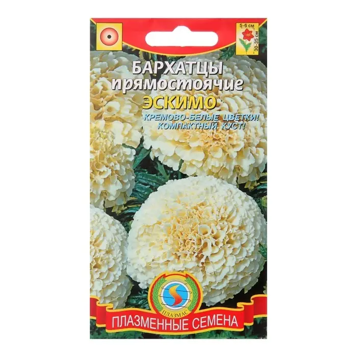 Семена Бархатцы низкорослые  Семена Бархатцы низкорослые "Эскимо", 10 шт