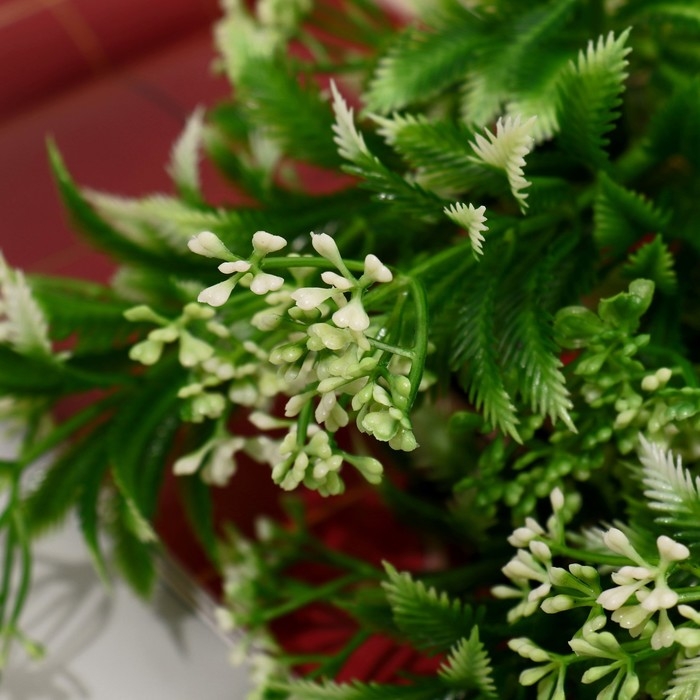 Букет "Ландыш майский" 29 см, бело-зелёный