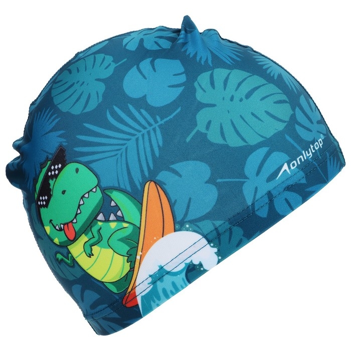 Шапочка для плавания детская ONLYTOP «Динозавр», тканевая, обхват 46-50 см Шапочка для плавания детская ONLYTOP «Динозавр», тканевая, обхват 46-50 см