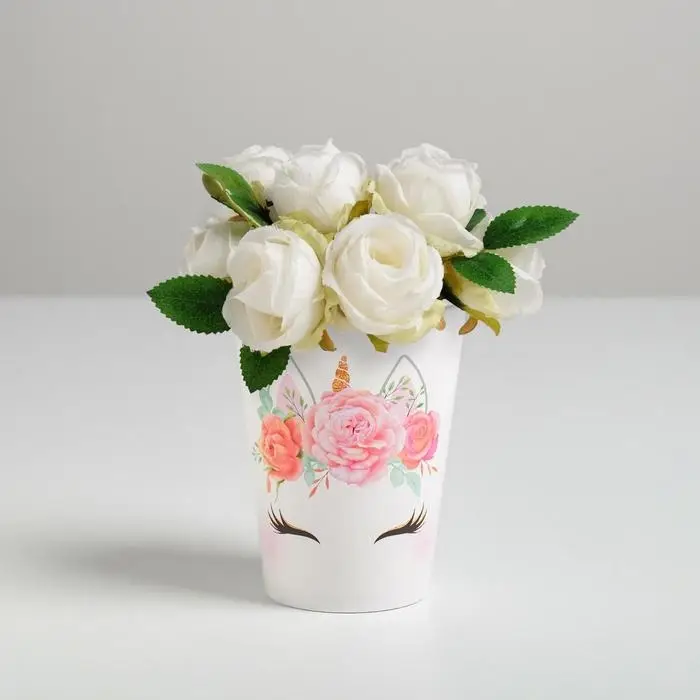 Стакан для цветов «Единорожка», 350 мл Стакан для цветов «Единорожка», 350 мл