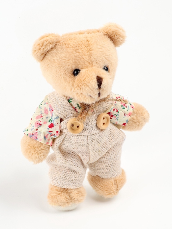 Мягкая игрушка  Мягкая игрушка "Мишка в комбинезоне", 11х7х5 см