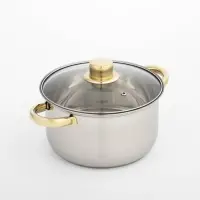 Кастрюля Доляна &laquo;Роскошь&raquo;, 3 л, d=20 см, с крышкой, нержавеющая сталь, капсульное дно