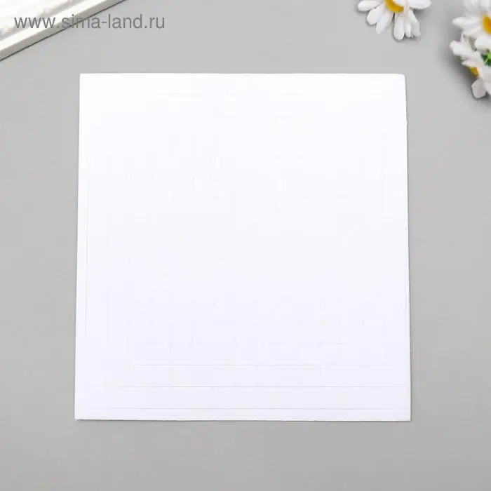 Клейкая лента двухсторонняя  Клейкая лента двухсторонняя "Квадратики" 1х1 см 15х15 см