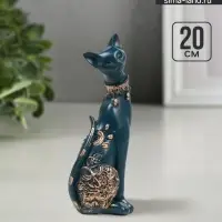 Фигурка полистоун &laquo;Кошка&raquo;, синяя, 20&times;8 см