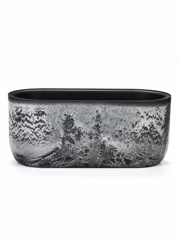 Кашпо для цветов &laquo;Микрит&raquo;, 6 л, 38&times;18&times;16.2 см, пластиковое, со вставкой, серое