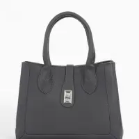 Сумка женская тоут TEXTURA на молнии, 31&times;11&times;21 см, тёмно-серая