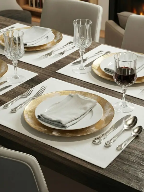 Тарелка подстановочная Magistro Gold Dust, d=33 см, стекло, золотистая