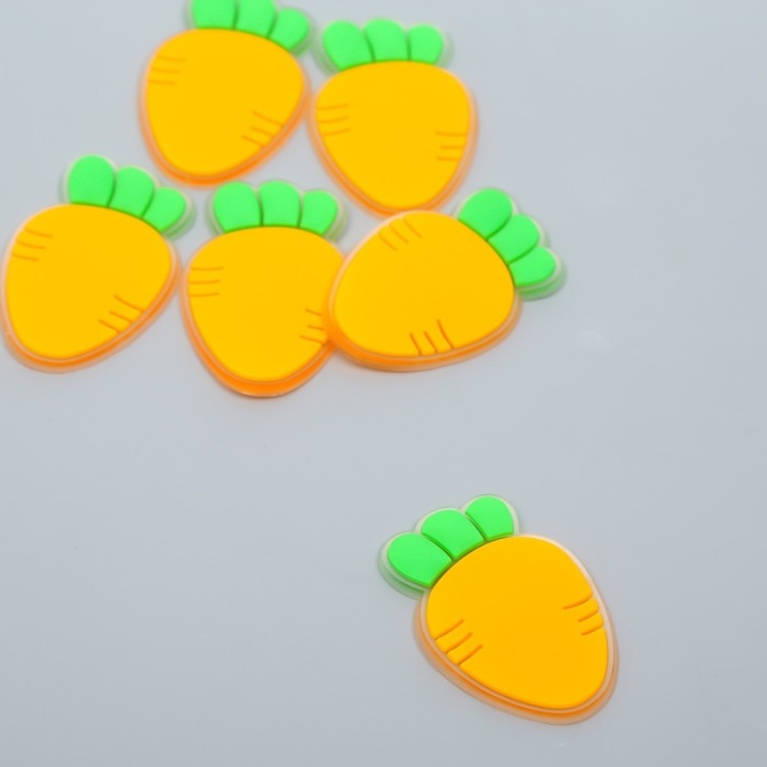 Декор для творчества резина Декор для творчества резина "Морковка" набор 12 шт 4х3 см