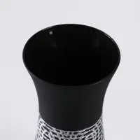 Ваза &laquo;Эридан. Узор&raquo;, h=26 см, стекло, чёрная