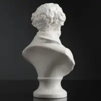 Бюст &laquo;Пушкин&raquo;, фигурка гипс, большой белый, 15&times;21&times;9 см