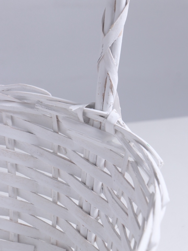 Корзина 38х25Н10/16/49см, ива, белая