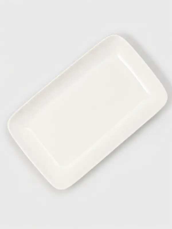 Блюдо прямоугольное Доляна White Label, 24.5&times;15.5 см, фарфор, белое