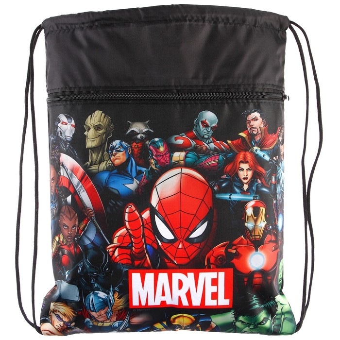 Мешок для обуви с карманом 420*350 мм, Человек-паук Мешок для обуви с карманом 420*350 мм, Человек-паук