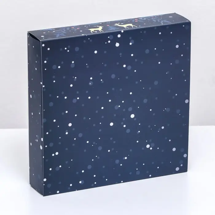 Коробка под 16 конфет &laquo;Новогодняя&raquo;, 17.5&times;17.5&times;3.5 см