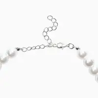 Чокеры из бусин &laquo;Сияние жемчуга&raquo;, 3 шт. бусины №14.10, 8, L=43 см, белый в серебре