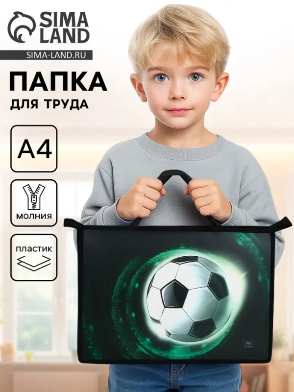 Папка для труда, А4, пластиковая, 33.5&times;23.5&times;5.5 см &laquo;Мяч&raquo;