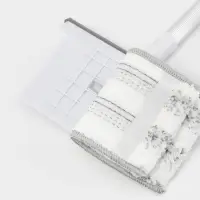 Щётка для окон, телескопическая алюминиевая ручка 59(103) см, водосгон 20.5 см, насадка из микрофибры 20.5&times;12 см