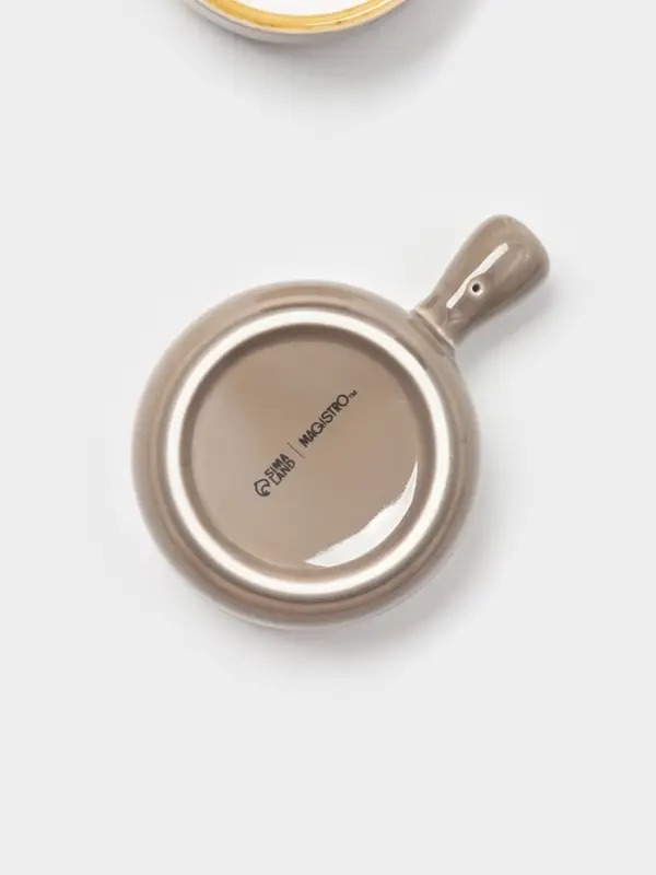 Кокотницы Magistro «Церера», набор 2 шт., 100 мл, d=7.5 см, фарфор, коричневые Кокотницы Magistro «Церера», набор 2 шт., 100 мл, d=7.5 см, фарфор, коричневые