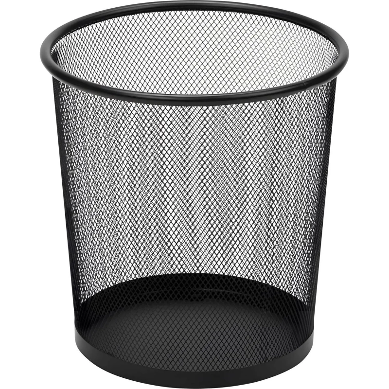 Корзина для мусора круглая Luscan метал cетка  7,8 л черная