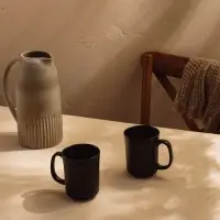 Кружки SL Home &laquo;Дарк&raquo;, 400 мл, набор 2 шт., фарфор, чёрные