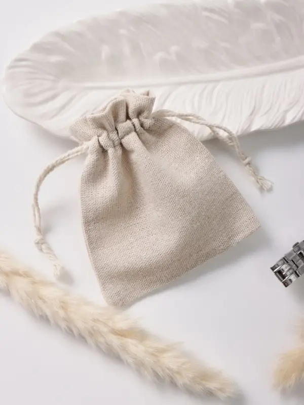 Мешочек подарочный «Лён» 10×12, бежевый Мешочек подарочный «Лён» 10×12, бежевый