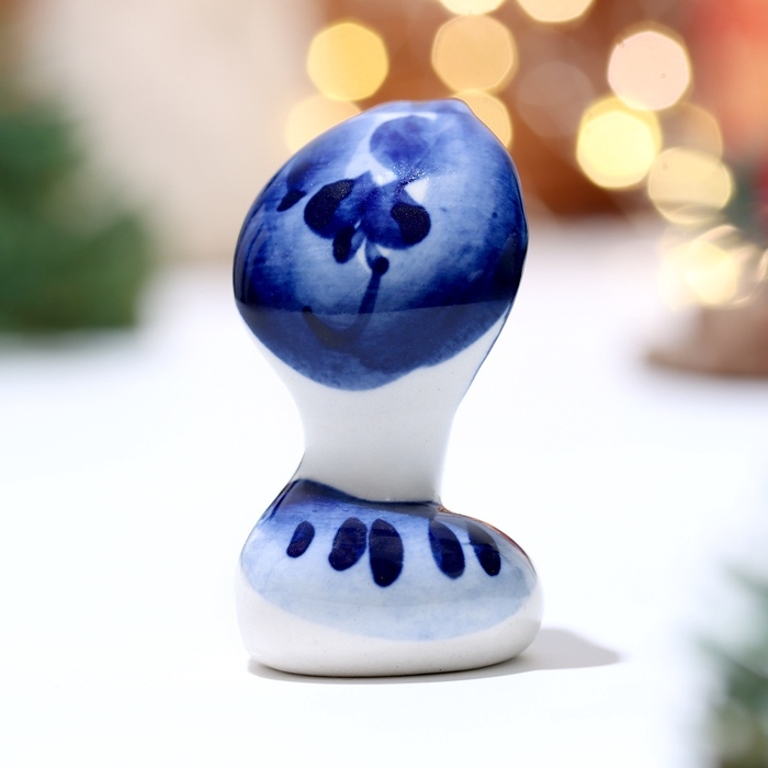 Фигурка фарфор гжель «Кобра», 5.5×3 см Фигурка фарфор гжель «Кобра», 5.5×3 см