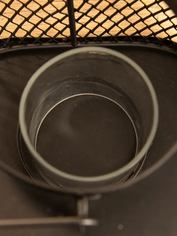 Подсвечник фонарь со стеклянной колбой 19,5х23х15,5 см, d 10 см, металл, цв. чёрный