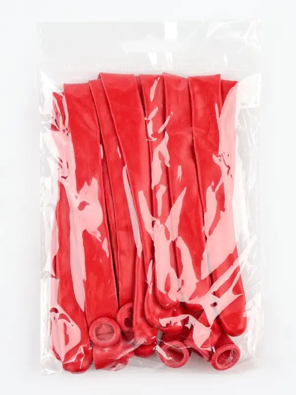 Воздушные шары для моделирования 125 см, d=7.5 см, 10 шт., красные Воздушные шары для моделирования 125 см, d=7.5 см, 10 шт., красные