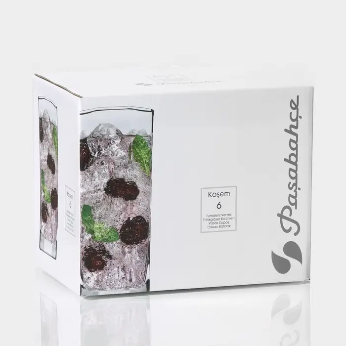 Набор стаканов Paşabah&ccedil;e Kosem, 260 мл, 6 шт., стекло, прозрачный