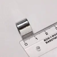 Замок-концевик магнитный, L=20 мм, d (внутренний)=12 мм, (набор 2 шт.), цвет серебро