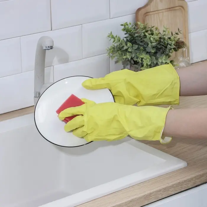 Перчатки хозяйственные Доляна, размер XL, резиновые, цвет МИКС Перчатки хозяйственные Доляна, размер XL, резиновые, цвет МИКС