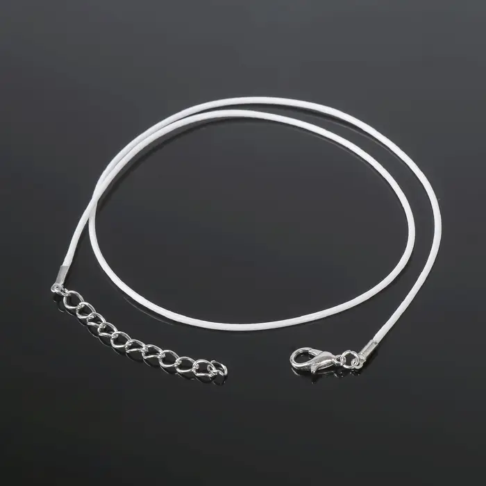 Шнурок нейлоновый d=1,5 мм, 43 см + удлинитель, цвет белый Шнурок нейлоновый d=1,5 мм, 43 см + удлинитель, цвет белый