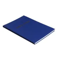 Книга учета А4, 144 листа, клетка, 200&times;290 мм, бумвинил, синий, блок офсетный