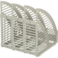 Лоток вертикальный Attache сборный 3 отделения серый