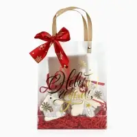 Подарочный пакет с наполнителем,лентой и гирляндой, 20 × 8 × 25 см Подарочный пакет с наполнителем,лентой и гирляндой, 20 × 8 × 25 см