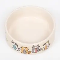 Миска &laquo;Парные коты&raquo;, 200 мл, 10.5&times;10.5&times;4 см, керамика, белая