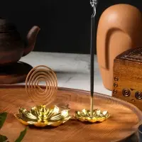 Подставка для благовоний TAKE IT EASY &laquo;Лотос&raquo;, цвет золотой, D=8.8 см