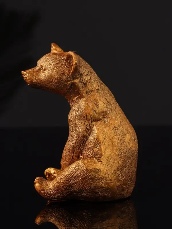 Фигура  Фигура "Медведь сидит", 9х6 см, бронза