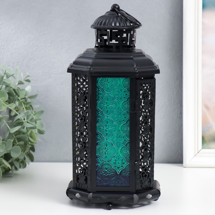 Подсвечник металл, стекло на 1 свечу Подсвечник металл, стекло на 1 свечу "Арабская ночь" фонарь цветные стёкла 28х15х15 см