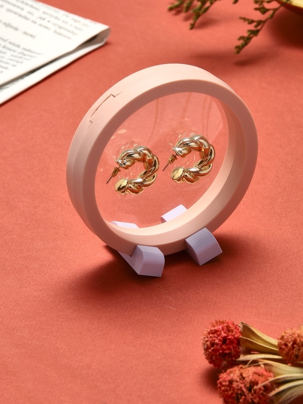 Подставка для украшений «Круг», 11,5*11,5*4,5 см, цвет розовый Подставка для украшений «Круг», 11,5*11,5*4,5 см, цвет розовый