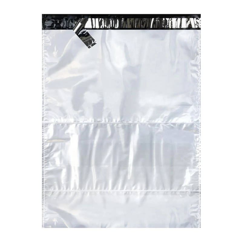 Курьер-пакет, без печати, с карманом,340x460+40, 50 мкм(50шт/уп)